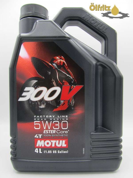 Motul 300V 4T Factory Line Road Racing ESTER CORE 5W-30 Motorradöl 4l